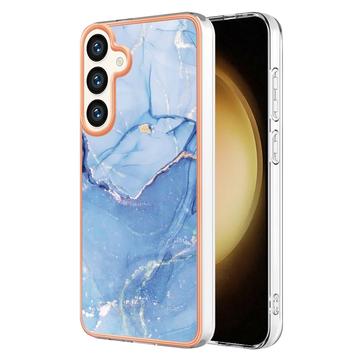 Samsung Galaxy S25 Marble Pattern Electroplated IMD TPU Case