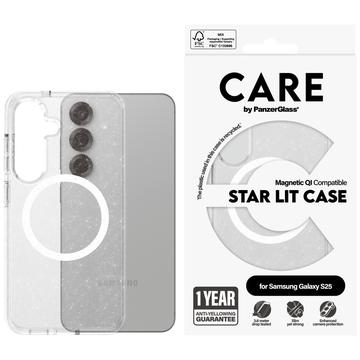 Samsung Galaxy S25 PanzerGlass Care Star Lit Case - MagSafe Compatible - Transparent white