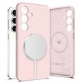 Samsung Galaxy S25 Tech-Protect Liquid Silicone Case - MagSafe Compatible - Pink Pearl