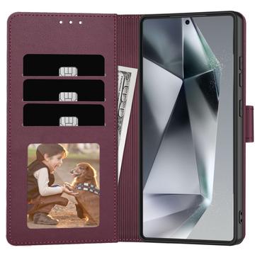 Samsung Galaxy S25 Tech-Protect Wallet Case W. Magnet & Stand - Mulberry