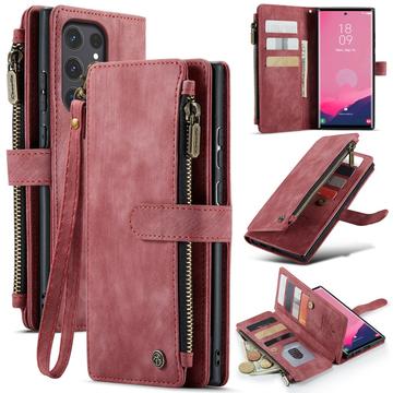 Samsung Galaxy S25 Ultra Caseme C30 Multifunctional Wallet Case - Red