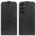 Samsung Galaxy S25 Vertical Flip Case with Card Slot - Black