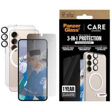 Samsung Galaxy S25+ PanzerGlass Care Flagship 3-in-1 Privacy Bundle - Clear