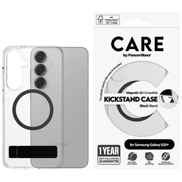 Samsung Galaxy S25+ PanzerGlass Care Kickstand Case - MagSafe Compatible - Clear / Black