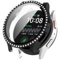 Samsung Galaxy Watch7 Rhinestone Decorative Case with Screen Protector - 40mm - Black