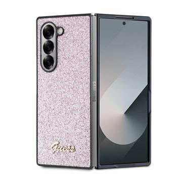 Samsung Galaxy Z Fold6 Guess Glitter Flakes Metal Logo Hybrid Case