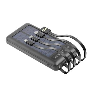 Setty SLR-100 4-in-1 Solar Power Bank 10000mAh - Black