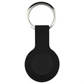 Apple AirTag Silicone Case with Keychain - Black