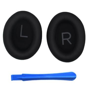 Silicone Replacement Earpads for Bose QuietComfort 45 Headphones with Crowbar - Black