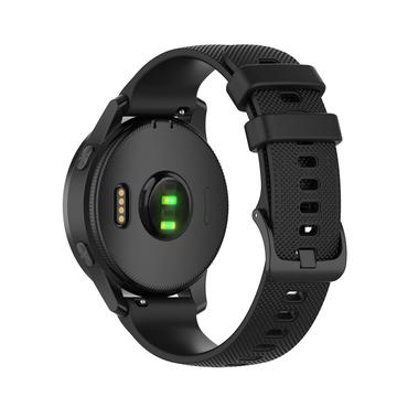 Silicone Strap for Garmin Vivoactive 4, Venu 3/2, Forerunner 265 - Black