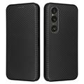 Sony Xperia 1 VI Flip Case - Carbon Fiber - Black