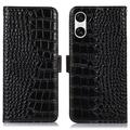 Sony Xperia 10 VI Crocodile Series Wallet Leather Case with RFID