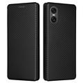 Sony Xperia 10 VI Flip Case - Carbon Fiber