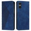 Sony Xperia 10 VI Rhombus Pattern Wallet Case with Magnetic Closure - Blue