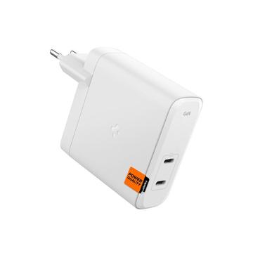 Spigen ArcStation Pro GaN-1402 Dual USB-C 140W Wall Charger - White