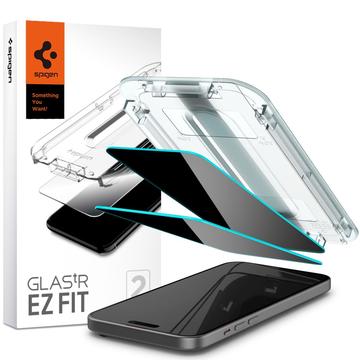 iPhone 15 Plus Spigen Glas.tR Ez Fit Privacy Screen Protector - 9H - 2 Pcs.