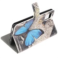 Style Series Samsung Galaxy A02s Wallet Case - Blue Butterfly