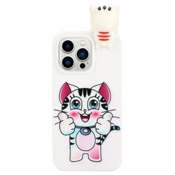 3D Figure Series iPhone 14 Pro TPU Case - Cat