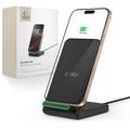 Tech-Protect QI15W-A40 Wireless Charger / 15W Fast Charging Stand with LED Indicator - Black