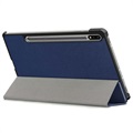 Tri-Fold Series Samsung Galaxy Tab S7 FE Smart Folio Case - Blue