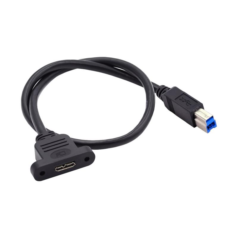 U3-083-BM 50cm Type-B USB 3.0 Male To Micro 3.0 Type-B Female Screw ...