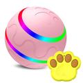 USB Rechargeable LED Self-Playing Pet Toy Ball with Remote Control - Pink