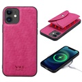 Vili T iPhone 12/12 Pro Case with Magnetic Wallet - Hot Pink