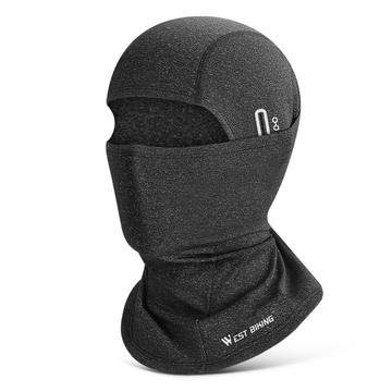 WEST BIKING YP0201343 Windproof Cycling Scarf Thermal Neck Gaiter Warm Breathable Neck Cover Head Cover with Glasses Holes - Grey