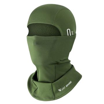 WEST BIKING YP0201343 Windproof Cycling Scarf Thermal Neck Gaiter Warm Breathable Neck Cover Head Cover with Glasses Holes - Green