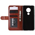 Nokia 6.2/7.2 Wallet Case with Magnetic Closure - Brown