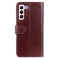 Samsung Galaxy S22+ 5G Wallet Case with Magnetic Closure - Brown