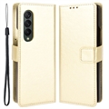 Samsung Galaxy Z Fold4 Wallet Case with Card Pocket - Gold