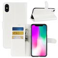iPhone XR Wallet Case with Magnetic Closure - White