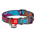 Waudog Nylon Dog Collar with QR Code - Size L - Summer