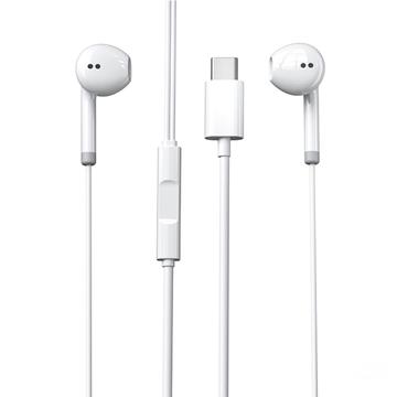 Wekome YA19 USB-C Wired Earphones with Microphone - White