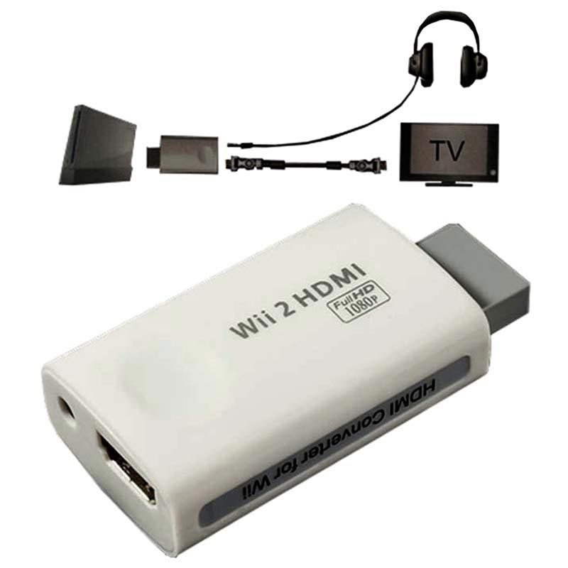 Alpexe Adaptateur Wii vers HDMI Convertisseur connecteur avec 1080p/720p  Sortie Vidéo et audio de 3,5 mm – Prise en charge tous les modes  d'affichage Wii (blanc) - Adaptateur et convertisseur - Achat
