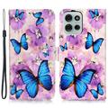 Motorola Moto G75 Wonder Series Wallet Case - Blue Butterfly