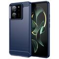 Xiaomi 13T/13T Pro Brushed TPU Case - Carbon Fiber - Blue