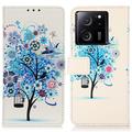 Xiaomi 13T/13T Pro Glam Series Wallet Case - Flowering Tree / Blue