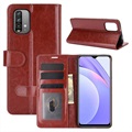 Xiaomi Redmi 9T/9 Power/Note 9 4G Wallet Case with Magnetic Closure - Brown