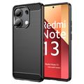 Xiaomi Redmi Note 13 4G Brushed TPU Case - Carbon Fiber - Black