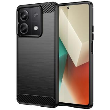 Xiaomi Redmi Note 13 Brushed TPU Case - Carbon Fiber - Black