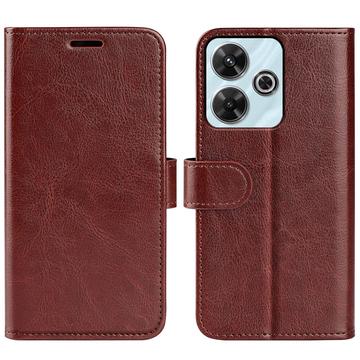 Xiaomi Redmi Note 13R/Poco M6 4G/Redmi 13 5G Wallet Case with Magnetic Closure - Brown