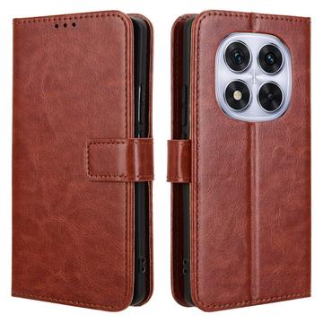 Xiaomi Redmi Note 14 Pro 5G/14 Pro+ 5G/Poco X7 Wallet Case with Magnetic Closure - Brown