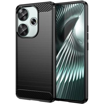 Xiaomi Redmi Turbo 3/Poco F6 Brushed TPU Case - Carbon Fiber - Black