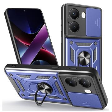 Xiaomi Redmi Turbo 4/Poco X7 Pro Rotary Ring Hybrid Case with Camera Shield - Blue