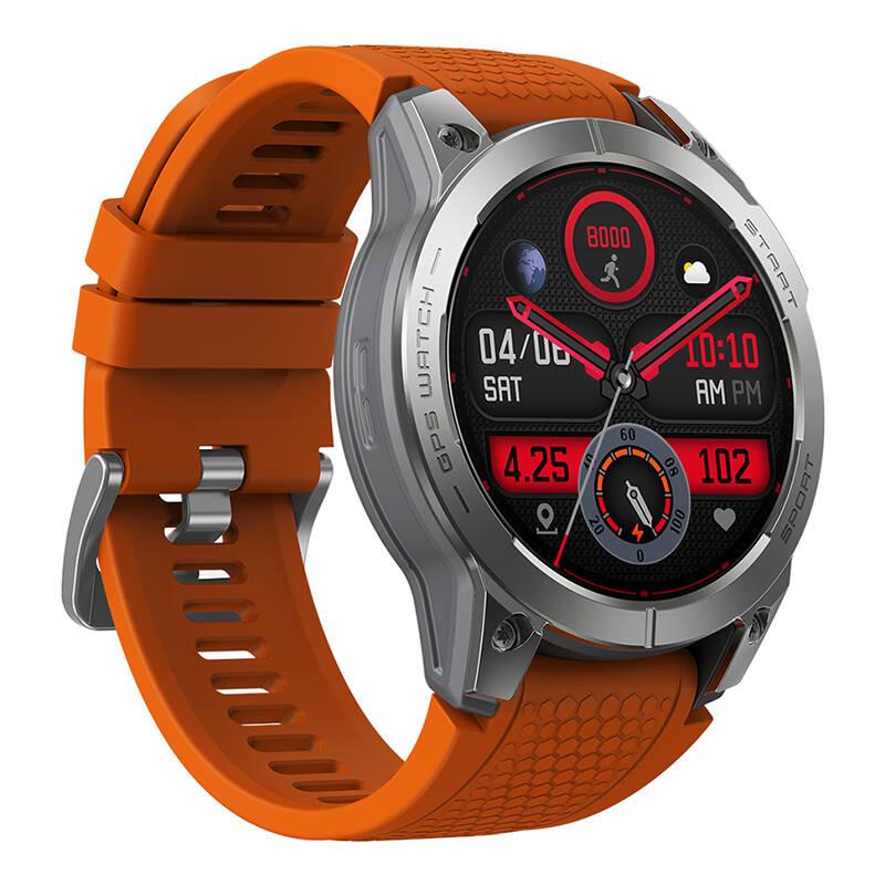 Zeblaze Stratos 3 Smartwatch w. GPS, Ultra HD AMOLED Display - Orange