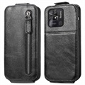 Zipper Pocket Xiaomi Redmi 10C Vertical Flip Case - Black