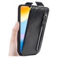 Zipper Pocket Xiaomi Redmi 10C Vertical Flip Case - Black