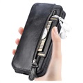 Zipper Pocket Xiaomi Redmi 10C Vertical Flip Case - Black